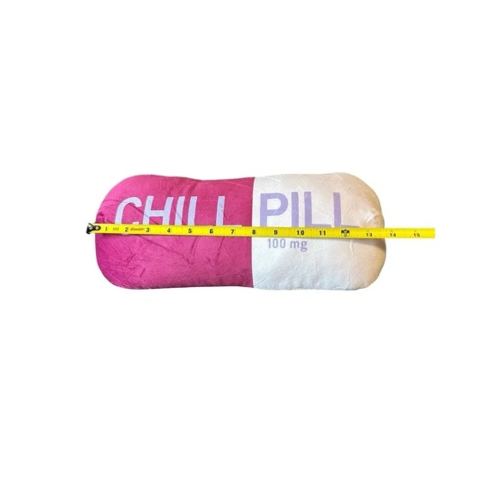 NEW 1 throw pillow CHILL PILL approximately‎ 14 inches long